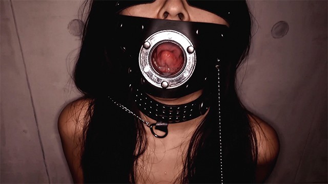 BDSM Slave With Open Mouth Gag Gets Oral Creampie â€“ Throatlust